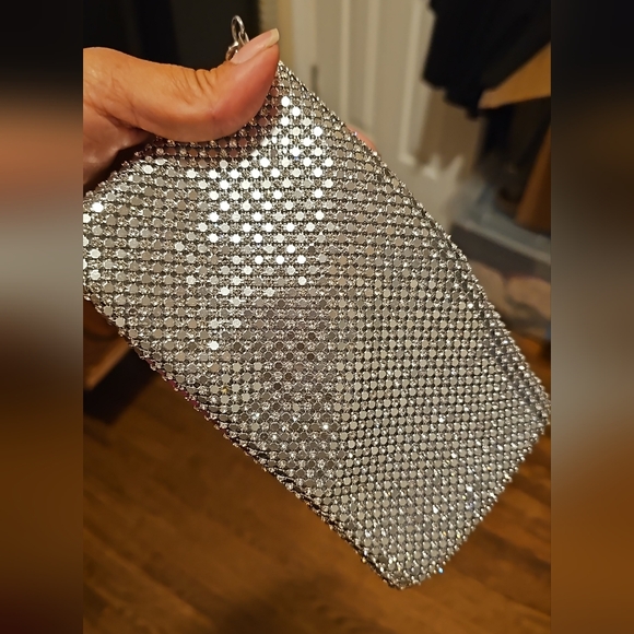 Nordstrom Silver Tones Mesh Clutch wristlet - Picture 14 of 14